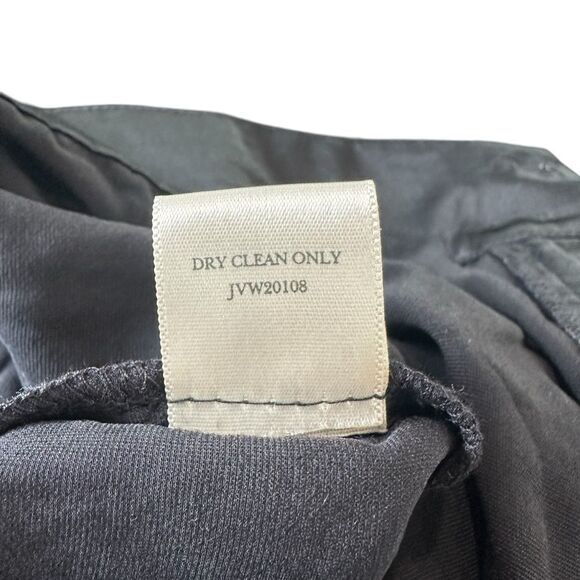 Janeville Black Velvet Silk Trouser Pants, 14 - Picture 9 of 12